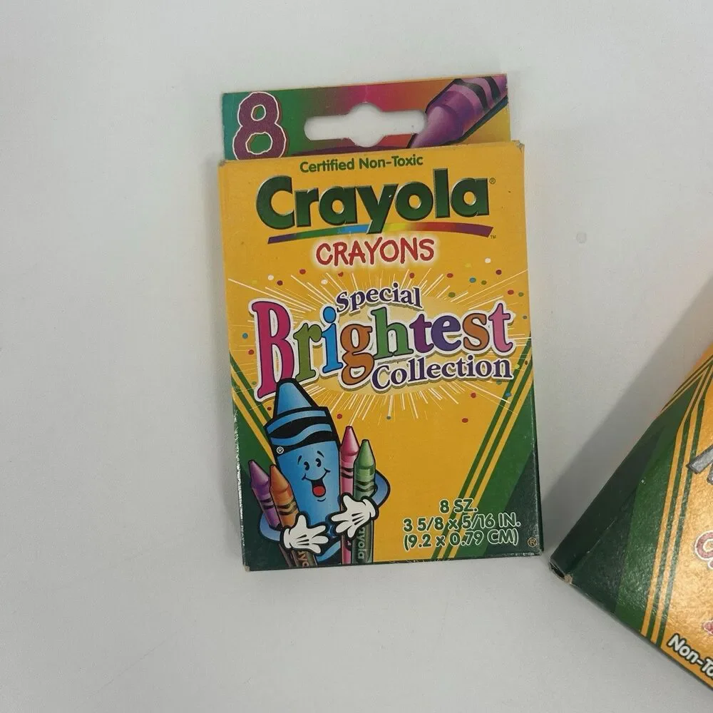 Vtg Crayola Lot of 3-8 Brightest Collection, 16 Metallic, 16 Pearl Bright HTF